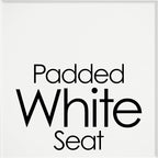 Lavish Home Folding Bar Stools – Set of 4 Heavy-Duty 18-Inch Stool - 225lbs Capacity and Padded Seats for Dorm, Recreation or Game Room (White)