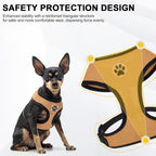 BINGPET No Pull Dog Harness,Soft Mesh Breathable All Weather Vest Harness,Safety Protection Design Durable Adjustable Step-in Easy Walk Dog Harness for Small Medium Large Dogs(Beige,XS)