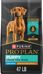 Purina Pro Plan Large Breed Dry Puppy Food, Chicken and Rice Formula - 47 lb. Bag