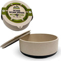 Palz&Co EcoBowl with Lid for Dogs & Cats, 28 oz Gray - Natural Bamboo Pet Bowl with Non-Slip Base, Pet Food and Water Dish, Dishwasher Safe