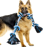 Bmag Heavy Duty Dog Rope Toy for Aggressive Chewers, Medium Large Dogs, Tough Twisted Rope with 5 Knots