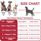 Puppytie No Pull Small Dog Harness with Multifunction Dog Leash,Lightweight Soft Adjustable No Choke Escape Proof Pet Harness Vest Pet Harness Vest,red-Camellia,S