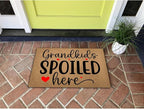 Funny Welcome Doormat (23.7 in X 15.6 in) Anti-Slip Rubber Back Entrance Way Indoor Front Porch Decor Rugs House Warming Gift (Grandkids Spoiled Here)