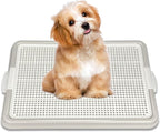 Dog Pee Pad Holder Tray, Puppy Potty Training, 22.5"x16.5", PP Plastic, Snap Lock, 4 Colors (Gray)
