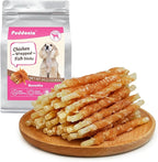 Dog Treats, Chicken Wrapped Cod Sticks, Rawhide Free Dog Chews, Healthy Soft Treats for Small Dogs, 14.11 oz