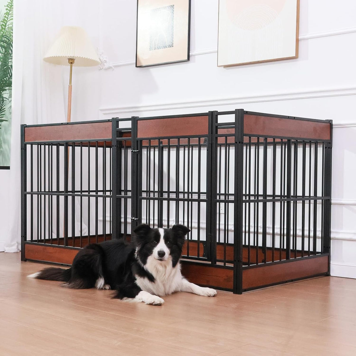 Dog Playpen, 31.5" Height Dog Pen Indoor, Heavy Duty, Safe and Sturdy, Furniture Style Puppy Pen