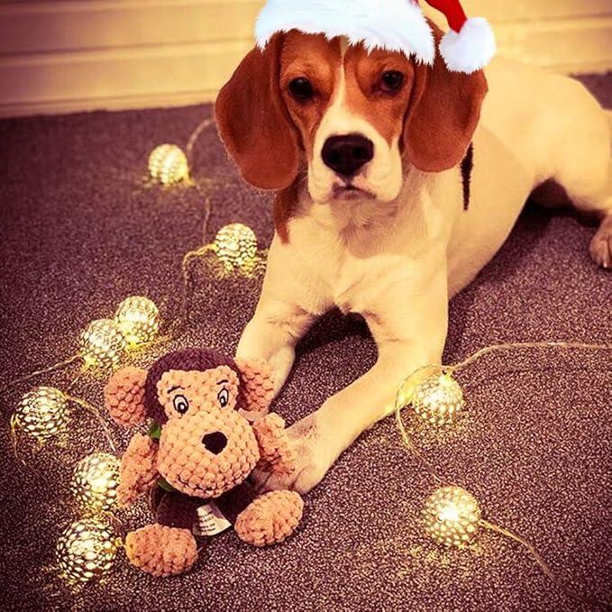 Raffaelo Dog Toys, Puppy Toys, Stuffed Teething Cleaning Chew Toys, Plush Interactive Dog Toys to Keep Them Busy with Squeaky, Training Reward Gift - (5.9-6.3")