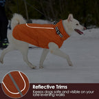 AOFITEE Winter Jacket for Extra Large Dogs, Warm Turtleneck Dog Coat with Back Zipper, Waterproof Dog Puffer Coat for Large Dogs, Pet Snowsuit Warm Snowsuit for German Shepherd, Weimar, Doberman