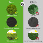 Dog Grass Pee Pads, 39.4 x 31.5 inches Reusable Artificial Grass Turf Rug for Dogs, Washable Fake Grass Mat Dog Pee Pad Replacement Outdoor Indoor Potty Training Pads with Drainage Holes