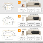 Calming Dog Bed Fluffy Plush Dog Mat for Furniture Protector with Removable Washable Cover for Large Medium Small Dogs and Cats (XS(31“x23.5”x5“), Dark Grey)
