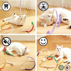 Cat Toys 21PCS Catnip Toy for Indoor Kitten Treat Cats Chew Stick for Dental Cleaning Teeth Kitten Silvervine Rope Kitty Feather Snack for for Kick Molar Scratch Self Play Interactive Boredom