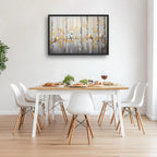 Quorin Bird Large Wall Art Abstract Forest Birds Pictures Wall Decor Yellow Woods Branches Tree Canvas Print Painting Artwork for Bathroom Living Room Bedroom 36L x 24W