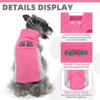 KOOLTAIL Small Dog Sweater - Dog Fleece Vest Jacket with Leash D-Ring for Small Medium Dogs, Soft Pullover Winter Warm Cold Weather Coats, Pet Fall Clothes Outfit for Puppy Cat Boys & Girls, Pink M
