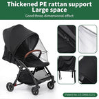 DUOMI 2-in-1 Stroller Sun Shade and Mosquito Net Cover - Universal Breathable Baby Cover With Two-Way Zipper for Extender