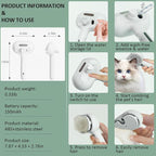 3 In 1 Self Cleaning Steamy Pet Brush, Pets Spray Hair Removal Comb - Anti-Static, Dog Grooming Tool with Steam & Self-Cleaning, Skin-Friendly Design + Bathing Solution