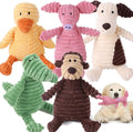 5 Pack Tough Dog Toys Stuffed Squeaky Dog Toys Assortment Value Bundle Dog Squeaky Toys Assortment Puppy Pet Mutt Dog Toy Dog Squeak Toy for Medium Large Dogs