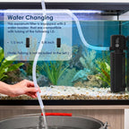 AquaMiracle Aquarium Filter with U - V Light & Filter Sponge, Fish Tank Filter with Timer for Green Water, Turtle Filter with Aeration & Rainfall Mode for Aquarium 80-200 Gallon