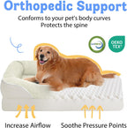 Washable Orthopedic Large Dog Bed - Extra Large Dog Beds with Bolsters Removable Orthopedic Foam Support Dogs Bed for XL Large Size Dogs with Waterproof Cover Non-Slip Bottom Pet Beds