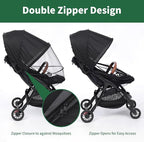 DUOMI 2-in-1 Stroller Sun Shade and Mosquito Net Cover - Universal Breathable Baby Cover With Two-Way Zipper for Extender