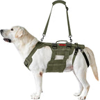 OneTigris Dog Lift Harness for Large Dogs, Dog Hip Support Brace, Full Body Lifter with Handles Invictus Multifunctional Mobility Assistance Vest for Back Legs (Green, Medium)