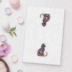 Flower Cat Kitchen Towel, Floral Cat Hand Towel for Bathroom Decor, Kitten Dish Tea Towel for Kitchen Decor, Pet Gifts for Kitten Lovers Women Girls, 16x24 Inches