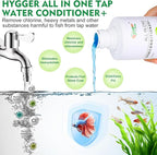 hygger Aquarium Water Conditioner for Freshwater, Neutralizes Chlorine, Chloramines, Heavy Metals, Ammonia & Nitrite, Safe for Fishes and Plants, 300 ML