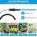 DaToo Aquarium Thermometer with Large LCD Display Fahrenheit/Celsius(℉/℃) Fish Tank Thermometer for Aquarium Reptile Terrarium Digital Water Thermometer with Suction Cup(4 Pack)