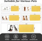 Dog Food Mat - Absorbent Cat Mat for Food and Water, No Stains Pet Feeding Bowl Mat, Easy to Clean Pet Placemats, Quick Dry Dog Water Dispenser Mat for Messy Drinkers | Paw Yellow 24"x36"