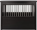New Age Pet ECOFLEX Dog Crate End Table - Furniture-Style Pet Crate for Crate Trained Dogs - Stainless Steel Tubing & a Latched Closure - 10 Year Manufacturer's Warranty.