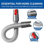 Extension Hose and Crevice Tool Compatible with Dyson V7 V8 V10 V15 Cleaner | Flexible Extension Hose Mattress Tool Stiff Brush Soft Bristle and Flexible Crevice Tool for Home Cleaning