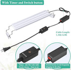 HITOP Full Spectrum LED Aquarium Light – 16-24” Classic Fish Tank Light with Timer, Aquarium Plant Light with Stable Extendable Brackets (16-24in)