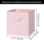 GRANNY SAYS Cube Storage Bins, 11 Inch Storage Cube Organizer, Collapsible Fabric Storage Cubes with Handle, Decorative Cube Storage Organizer for Shelves, Closet, Pink, 8-Pack