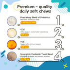 Probiotics for Dog,Support Gut Health,Probiotics for Digestive Health,Digestive Health & Seasonal Allergies-Dog Supplements,60 Soft Chews,Packaging May Vary