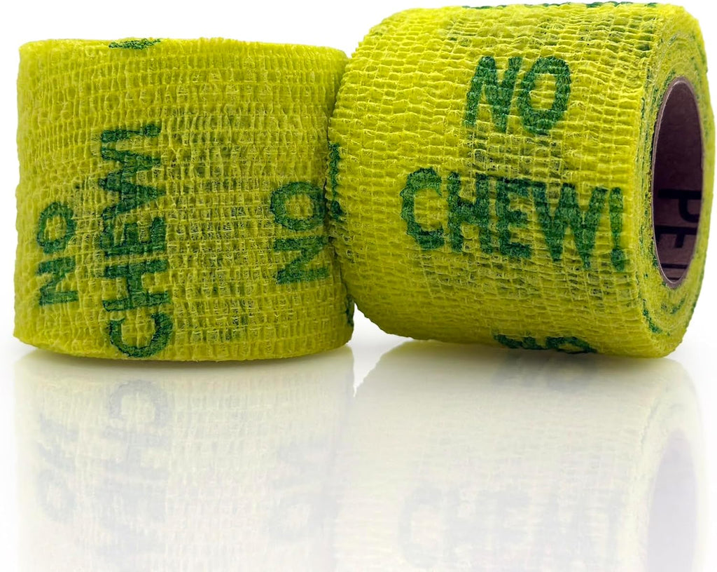 PetFlex No Chew – Flexible Self-Adhering Elastic Bandage for Wound Care – First Aid Wrap for Small Animals Like Dogs, Cats, and Other Pets - 2 inch, 2 Rolls