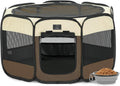 A 4 Pet PortablePet Playpen for Small Dogs, 27" Foldable Small Playpens for Puppy/Cat/Rabbit/Chick, Indoor Cat Playpen with Removable Zipper & Mesh Panel(11”W × 7.5”H)
