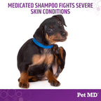 Pet MD Micoseb-CX Topical Shampoo for Dogs, Cats, & Horses with Miconazole - 12 oz