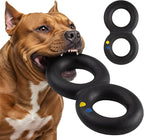 Goughnuts — Dog Toys for Aggressive Chewers | Virtually Indestructible Pull Toy for Large Breeds Such as Pit Bulls and German Shepherds | Heavy Duty Tug Dog Toy | Large | Black