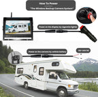Wireless Backup Camera with Screen, Rear View Mirror Camera 1080P, Night Vision and Waterproof IP68 for RV Trailer Trucks - Tulakeey