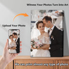 Personalized Custom Canvas Prints with Your Photos & Text, Customized Picture Print, Transform Own Images Into Framed Wall Art Digitally Printed Photo to Canvas, Keepsakes Gifts for Family 48x24’’