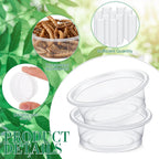Maxcheck 1000 Pcs 0.5 oz Gecko Feeding Cups Small Gecko Food and Water Cups Reptile Feeding Bowls Plastic Bearded Dragon Food Bowl for Lizard Small Pet Ledge Accessories