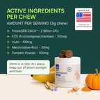 Wuffes Daily Probiotic for Dogs - Supports Digestive Health, Gut Balance, and Immune System - with Prebiotics, Marshmallow Root, and Pumpkin Powder (120 Chews (Pack of 2))
