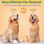 Generic Pet Grooming Brush, Blue - Self Cleaning Hair Brush for Dogs and Cats, Removes Loose Undercoat, Bristles with Massage Particles, Ergonomic Handle, For Long or Short Hair Breeds