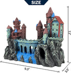 Aquarium Castle Decoration for Fish Tank Castle Cave Hideouts House Plants Supplies Accessories Safe for Freshwater and Saltwater Fish Tanks – Medium (Brown)