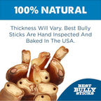 Best Bully Sticks 6 Inch Jumbo Bully Sticks for Dogs - 12 Count (Pack of 1) - Natural Grass-Fed Beef, Single Ingredient, Grain and Rawhide Free Chew, Large Breeds