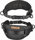 Tongue Buckle Body Belt (Aluminum Hardware) With Hot-Pressing Waist Pad and 2 Aluminum Side D-Rings Personal Protective Equipment | Waist Fitting Size 32'' to 50''