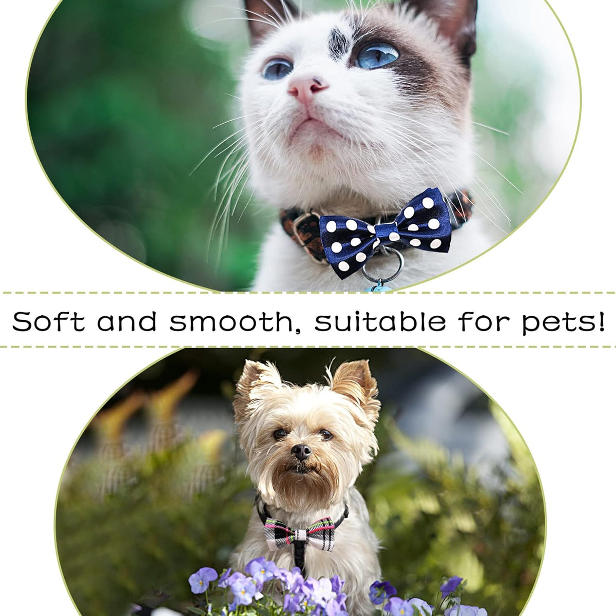 PET SHOW Pet Small Dogs Collar Embellishment Attachment Bow Ties Puppies Cats Collar Charms Accessories Slides Bowties for Birthday Wedding Parties Assorted A Style Pack of 5