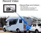 1080P FHD Digital Wireless Backup Camera System Kit for RV/Truck/Trailer/Van/Bus,Night Vision,7inch HD LCD Monitor,IP69 Waterproof Rear View Camera No Interference Record-HW02-M