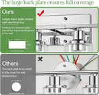 4 Light Bathroom Light Fixtures, Chrome Vanity Lights with Clear Glass Shades, Modern Bathroom Light Fixtures Over Mirror, Modern Bathroom Wall Lamp for Mirror Living Room Cabinet