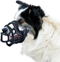 Dog Muzzle, OKKIC Basket Muzzle Anti Biting Chewing, Sturdy Lightweight Muzzle Allows Panting Drinking,Muzzle for Small Medium Large Dogs, Suitable for Grooming Trimming Training (Black, Size6)