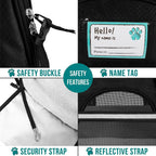 PetAmi Airline Approved Pet Carrier for Cat, Soft Sided Dog Carrier for Small Dogs, Cat Travel Supplies Accessories for Indoor Cats, Ventilated Pet Carrying Bag Medium Large Kitten Puppy, Large Black
